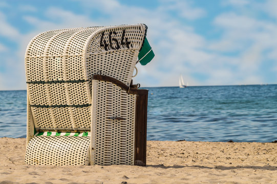 Beachchair at the baltic sea.