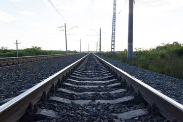 
Railroad rails and sleepers