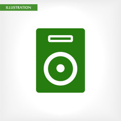 Loudspeaker vector icon , lorem ipsum Flat design
