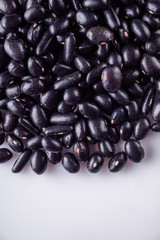 fresh organic natural beans on a white background
