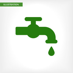 Kitchen faucet  iconvector icon , lorem ipsum Flat design