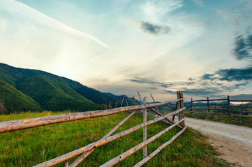 Fototapeta premium Beautiful mountain landscape in Carpathian mountains, Romania
