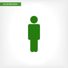 Human  vector icon , lorem ipsum Flat design