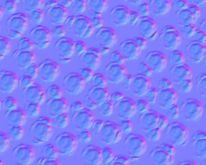 Normal map spheres, bubbles. Computer generated image