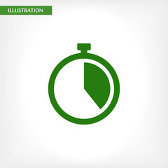 Stopwatch vector icon , lorem ipsum Flat design