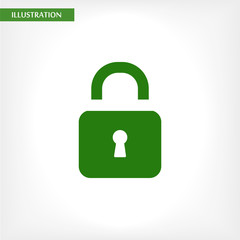 Lock - vector icon , lorem ipsum Flat design