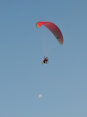 Paragliding and the moon