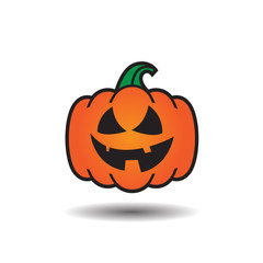 Pumpkin Jack o lantern smile icon