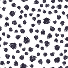Monochrome Abstract seamless pattern in vintage style. Artistic wallpaper abstract background. Modern graphic element