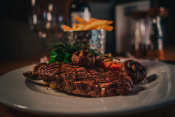 Steak with fries