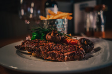 Steak with fries