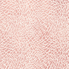 Metallic Rose Gold Animal Print Pattern on Cork Texture Background, Digital Paper, Reptile