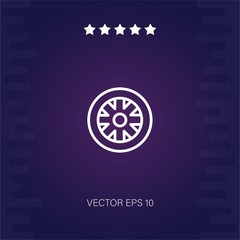 wheel vector icon modern illustration