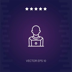 employee vector icon modern illustration