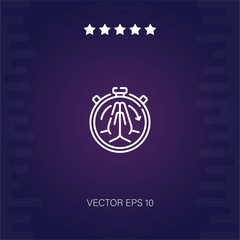 meditation vector icon modern illustration