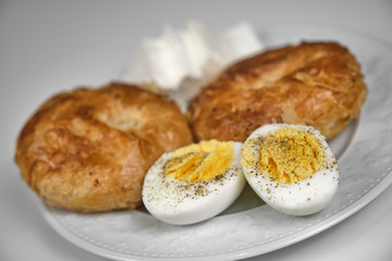 Boyoz, egg and cheese close-up details