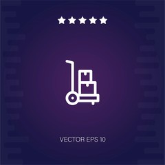 trolley cart vector icon modern illustration
