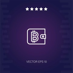 bitcoin wallet vector icon modern illustration