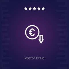 euro vector icon modern illustration