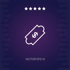 ticket vector icon modern illustration