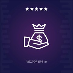 money bag vector icon modern illustration