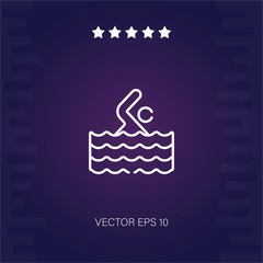 swimming vector icon modern illustration