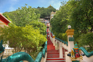 Wat Ban Tham cave temple Kanchanaburi. Thailand