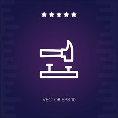 hammer vector icon modern illustration