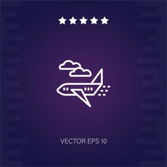 airplane vector icon modern illustration