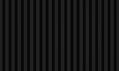 Background pattern of geometric shapes. The template with the texture of the paper is evenly filled with black indented vertical stripes. Vector graphics on a dark gray background. 