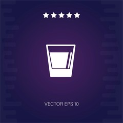 drink glass with beverage inside vector icon modern illustration