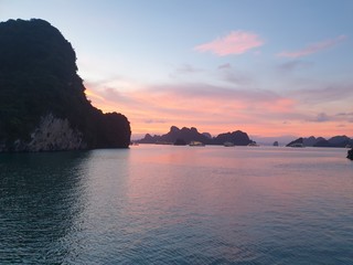 Summer evening Halong Bay Vietnam