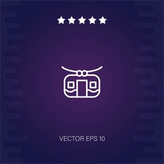 funicular vector icon modern illustration