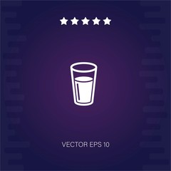 glass with dark drink vector icon modern illustration