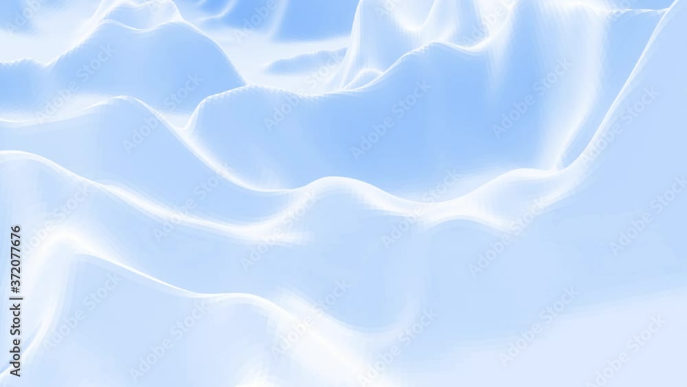 Poster stylish blue white creative abstract low poly background in 4k. abstract wavy pattern move on surfac