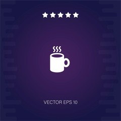 hot coffee jar vector icon modern illustration