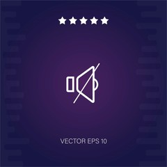 mute vector icon modern illustration