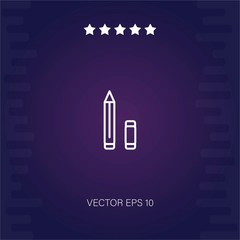 pencil and eraser vector icon modern illustration