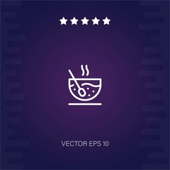 porridge bowl vector icon modern illustration