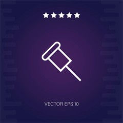 push pin vector icon modern illustration