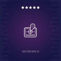 radar localization vector icon modern illustration
