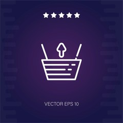 shopping basket vector icon modern illustration