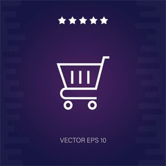 shopping cart vector icon modern illustration