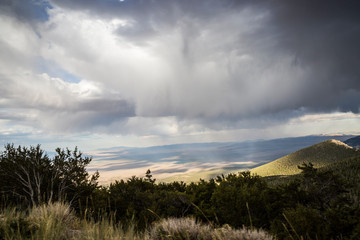 Landscape view of Great Basin National Park as a thunderstorm rolls through (Nevada).