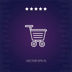 trolley vector icon modern illustration