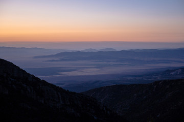 Landscape view of sunrise in Great Basin National Park in eastern Nevada.