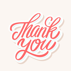 Thank you. Vector lettering card.