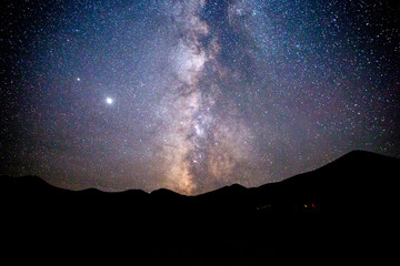 Landscape of the Milky Way Rising in Great Basin National Park