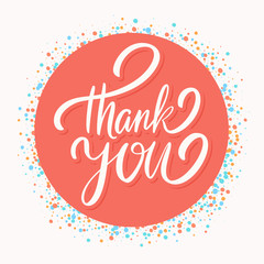 Thank you. Vector lettering card.