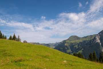 Fototapeta na wymiar Grosses Walsertal Berge